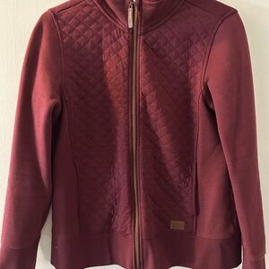 Quilted Zip-Up Jacket in Deep Burgundy LLBean